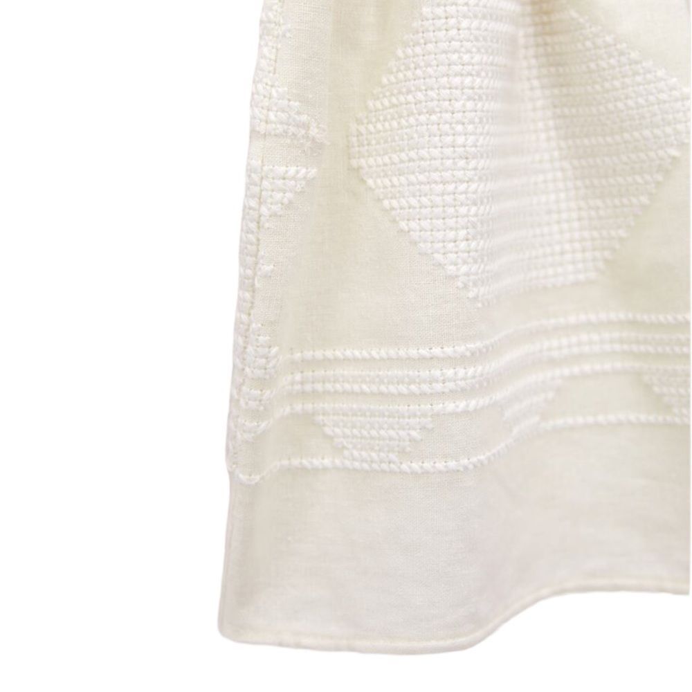 Zara Ecru Linen Blend Short Skirt Size M XL NWT Smocked Waist Summer Mini Skirt - Picture 5 of 15